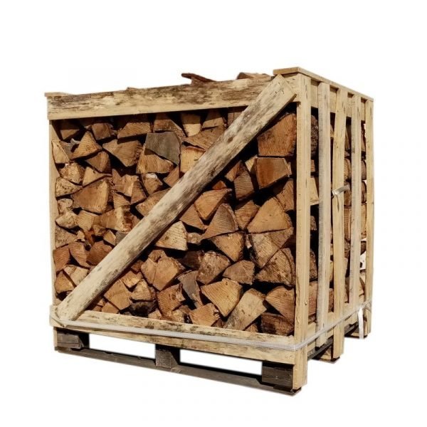 Scheitholz – 33 cm – trocken – Mischung aus Hartholz – Palette 1 m³ – 1,5 Ster – Gather Brennholz